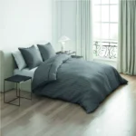 Parure Satin Gris (Housse de couette + Taie)